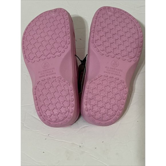 BOBBIE BROOKS GIRLS STAR DESIGN CLOGS SHOES SIZE MED 13-1 PINK BEACH POOL NEW C2 - Picture 12 of 12